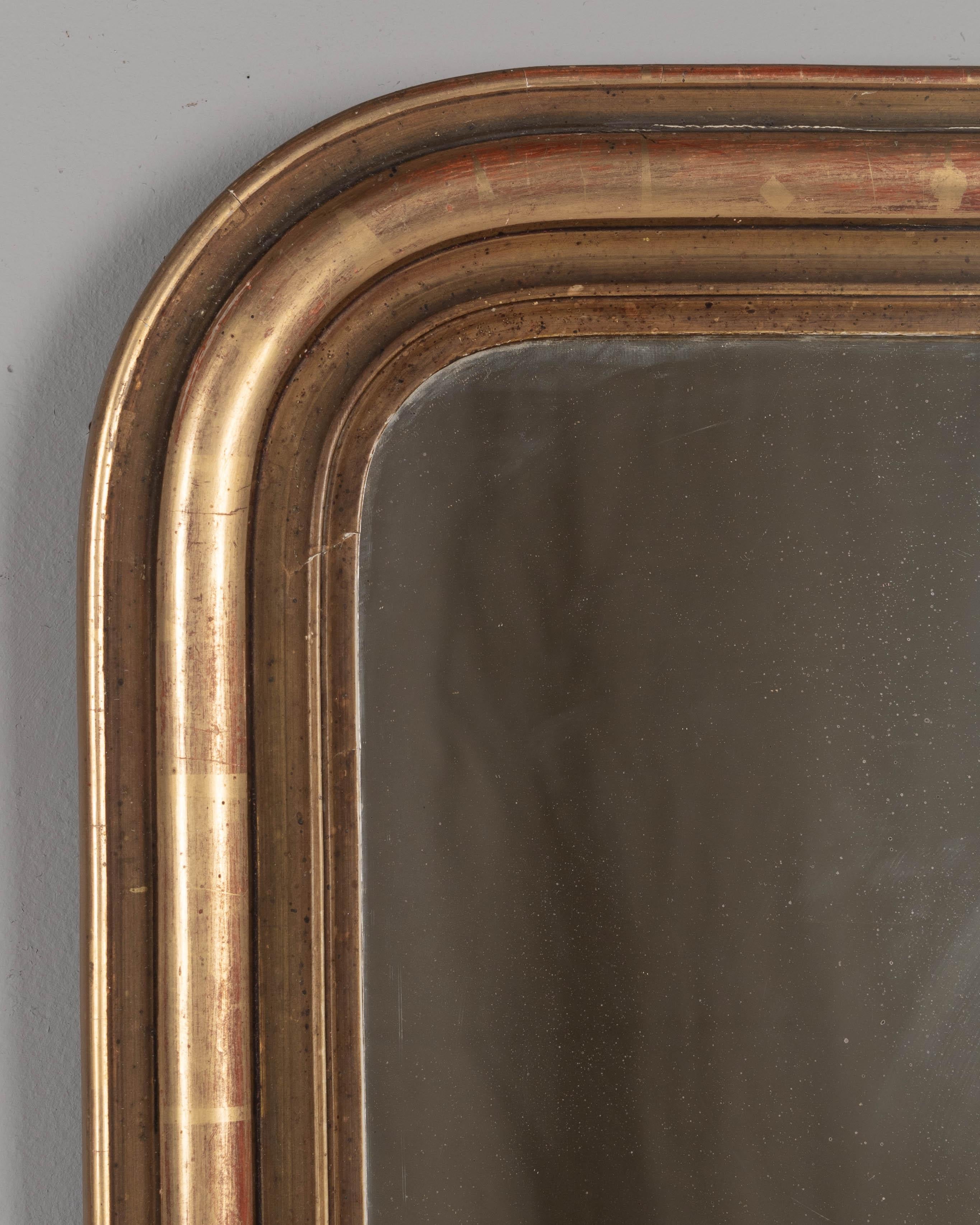 Early 20th Century French Louis Philippe Style Gilded Mirror 19.5