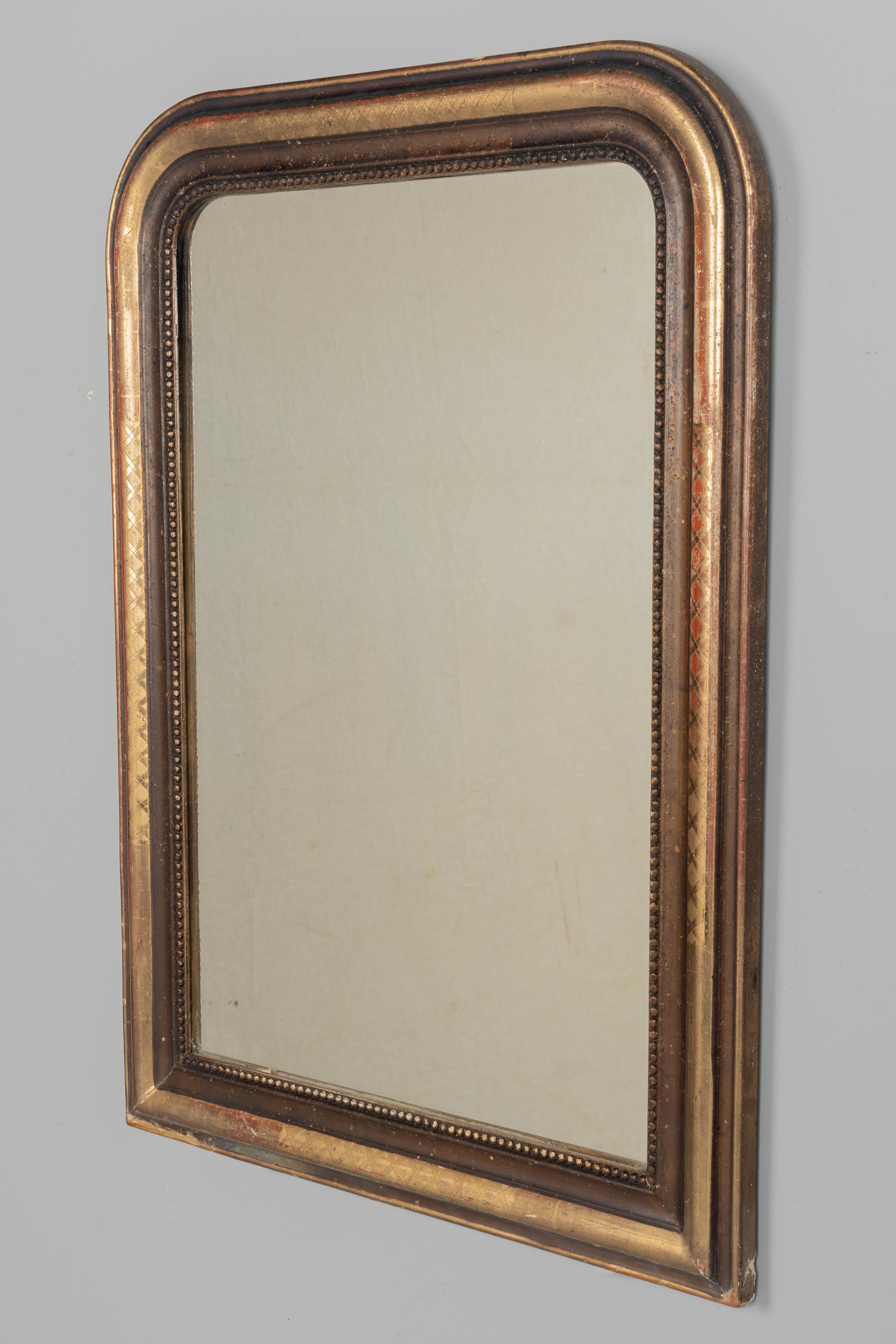 Hand-Crafted Early 20th Century French Louis Philippe Style Gilded Mirror 34