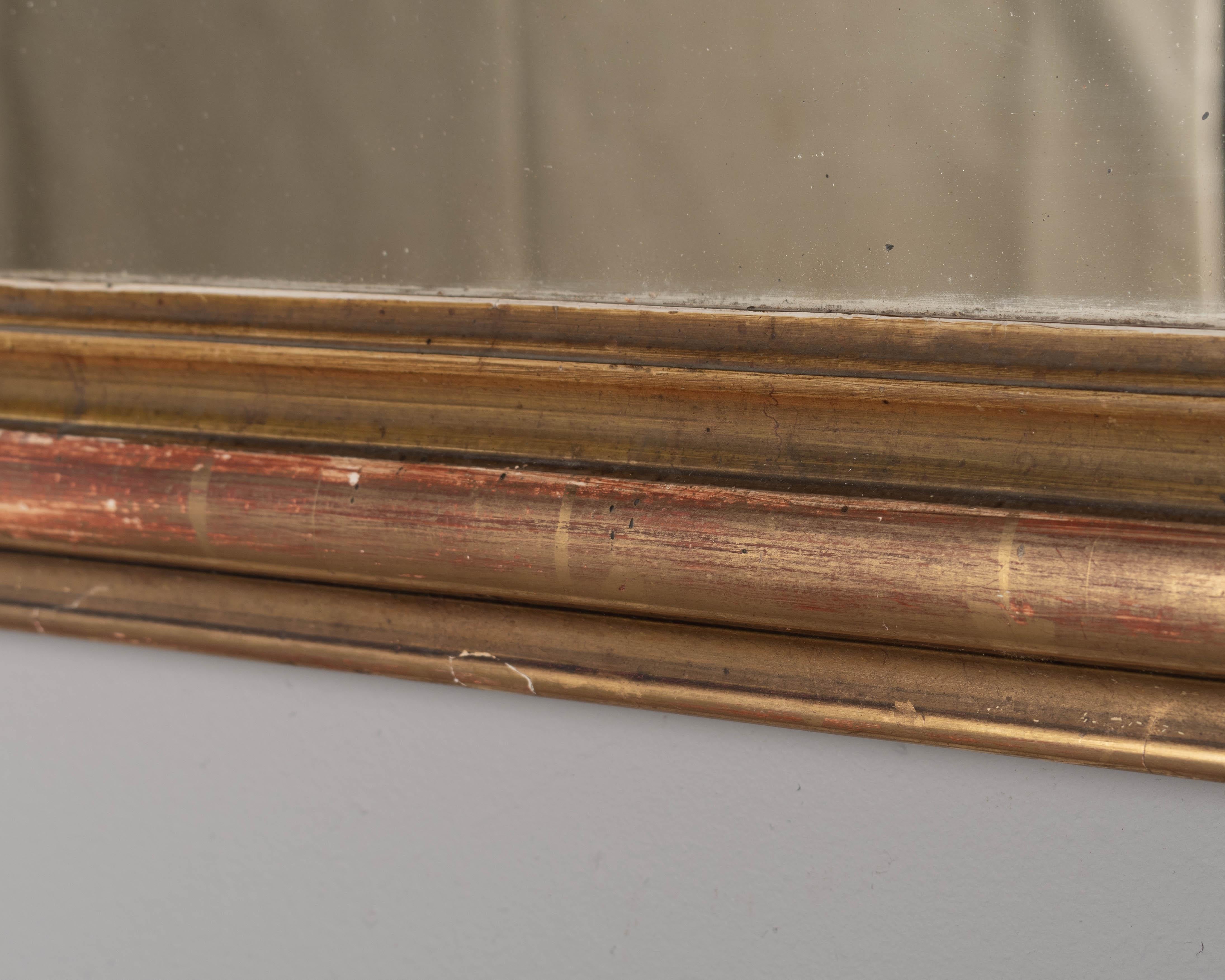 Early 20th Century French Louis Philippe Style Gilded Mirror 19.5