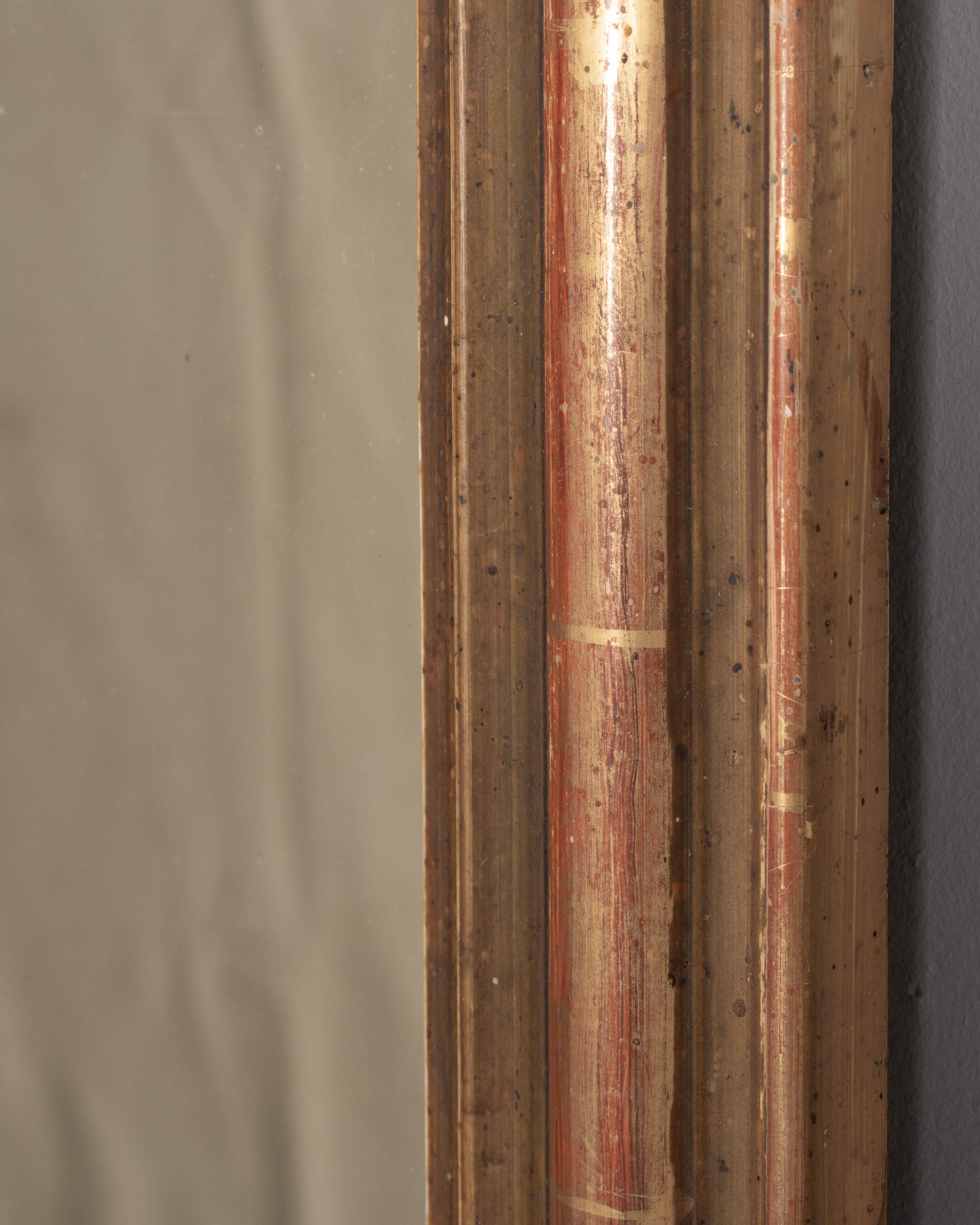 Early 20th Century French Louis Philippe Style Gilded Mirror 19.5