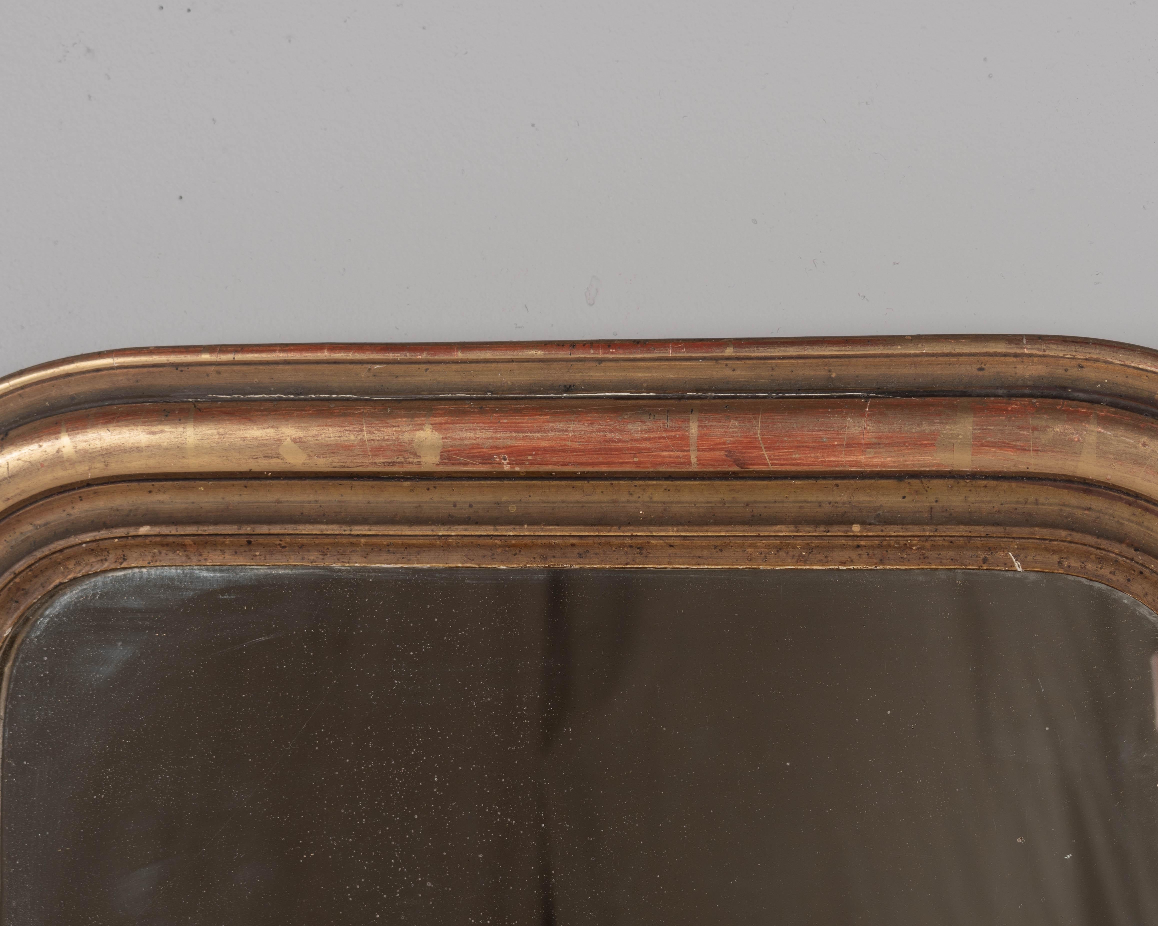 Early 20th Century French Louis Philippe Style Gilded Mirror 19.5