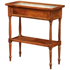 Early 20th Century French Louis Philippe Walnut Plant Stand with Zinc Liner