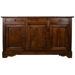 Antique Early 20th Century French Louis Philippe Walnut Sideboard, Buffet, or Enfilade