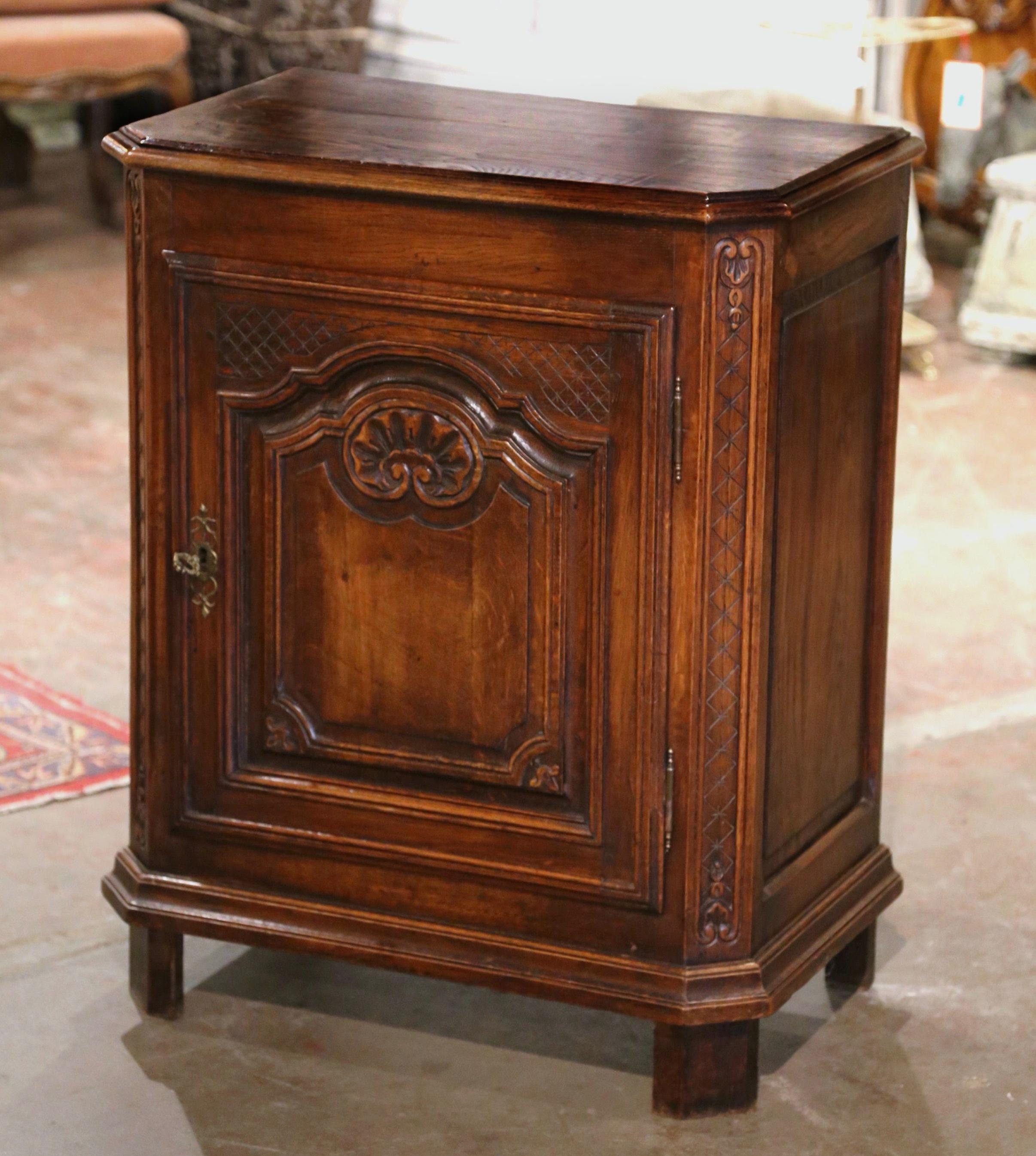 Early 20th Century French Louis XIV Oak Confiturier Jelly Cabinet from Normandy In Excellent Condition In Dallas, TX