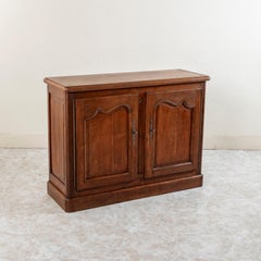 Early 20th Century French Louis XIV Style Oak Buffet, Sideboard, 16-inch Depth