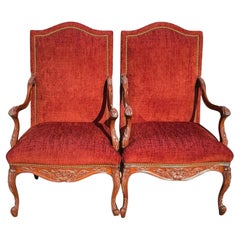 Early 20th Century French Louis XV Armchairs, a Pair