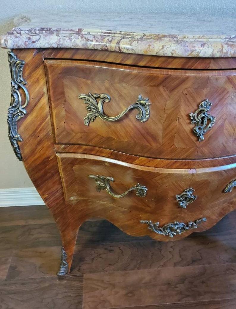 Early 20th Century French Louis XV Bombe Commode In Good Condition For Sale In Forney, TX