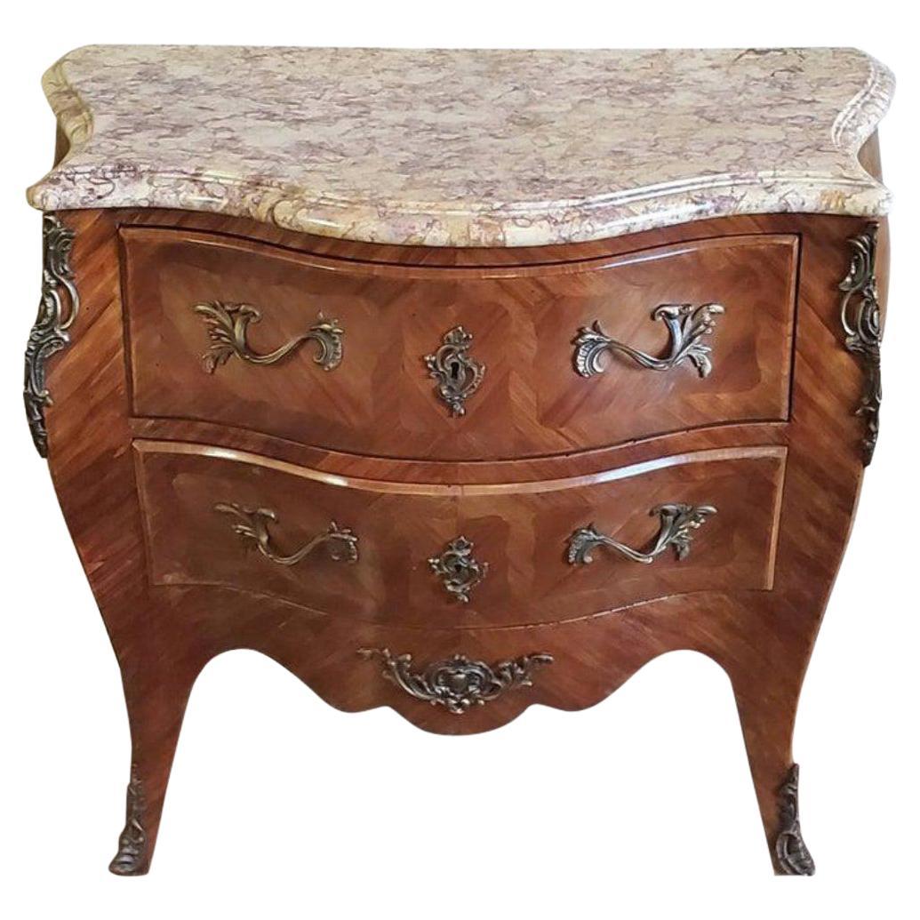 Early 20th Century French Louis XV Bombe Commode