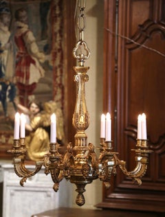 Early 20th Century French Louis XV Bronze Dore Eight-Light Chandelier