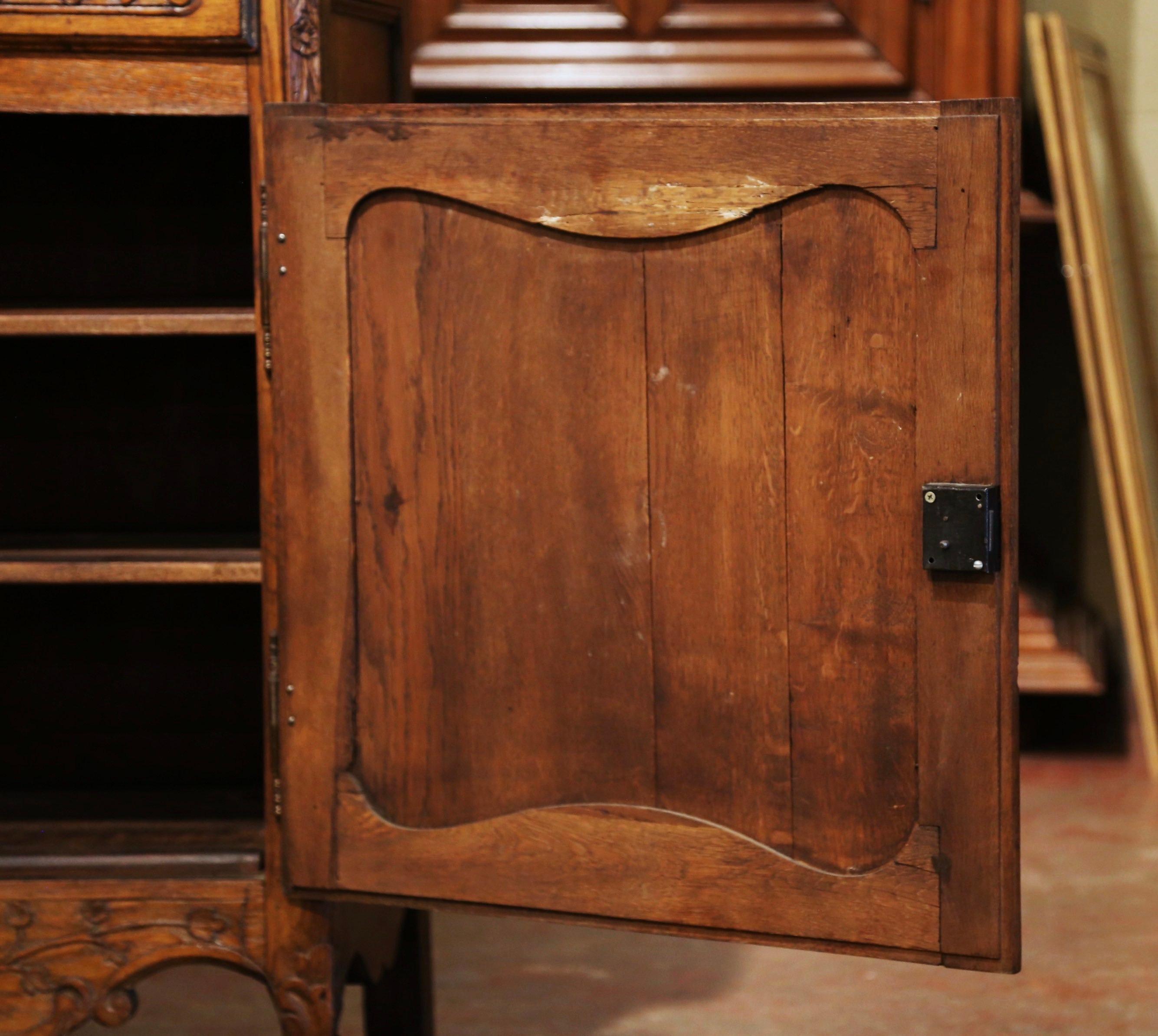 Early 20th Century French Louis XV Carved Oak Jelly Cabinet from Normandy 9