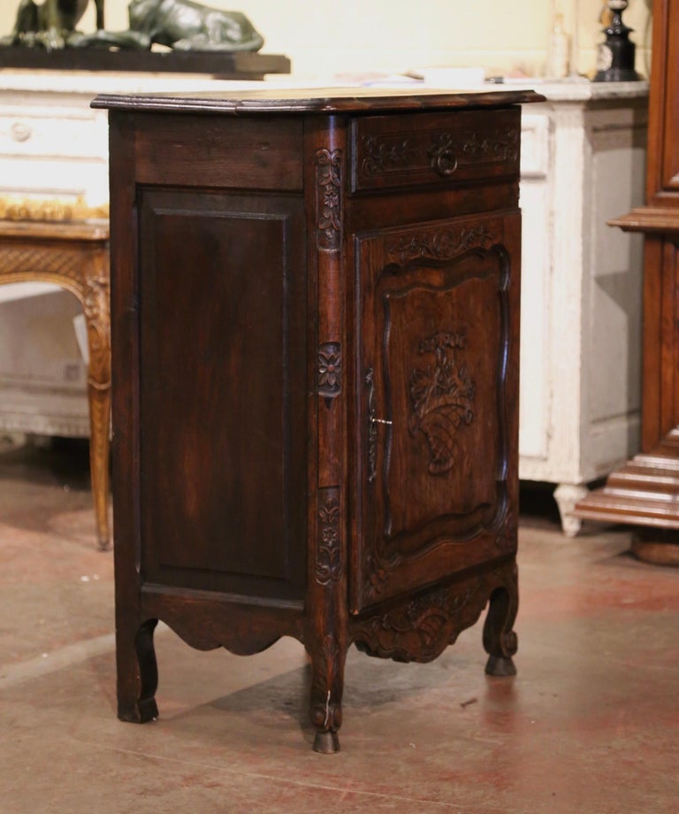 Hand-Carved Early 20th Century French Louis XV Carved Oak Jelly Cabinet from Normandy