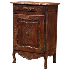 Early 20th Century French Louis XV Carved Oak Jelly Cabinet from Normandy