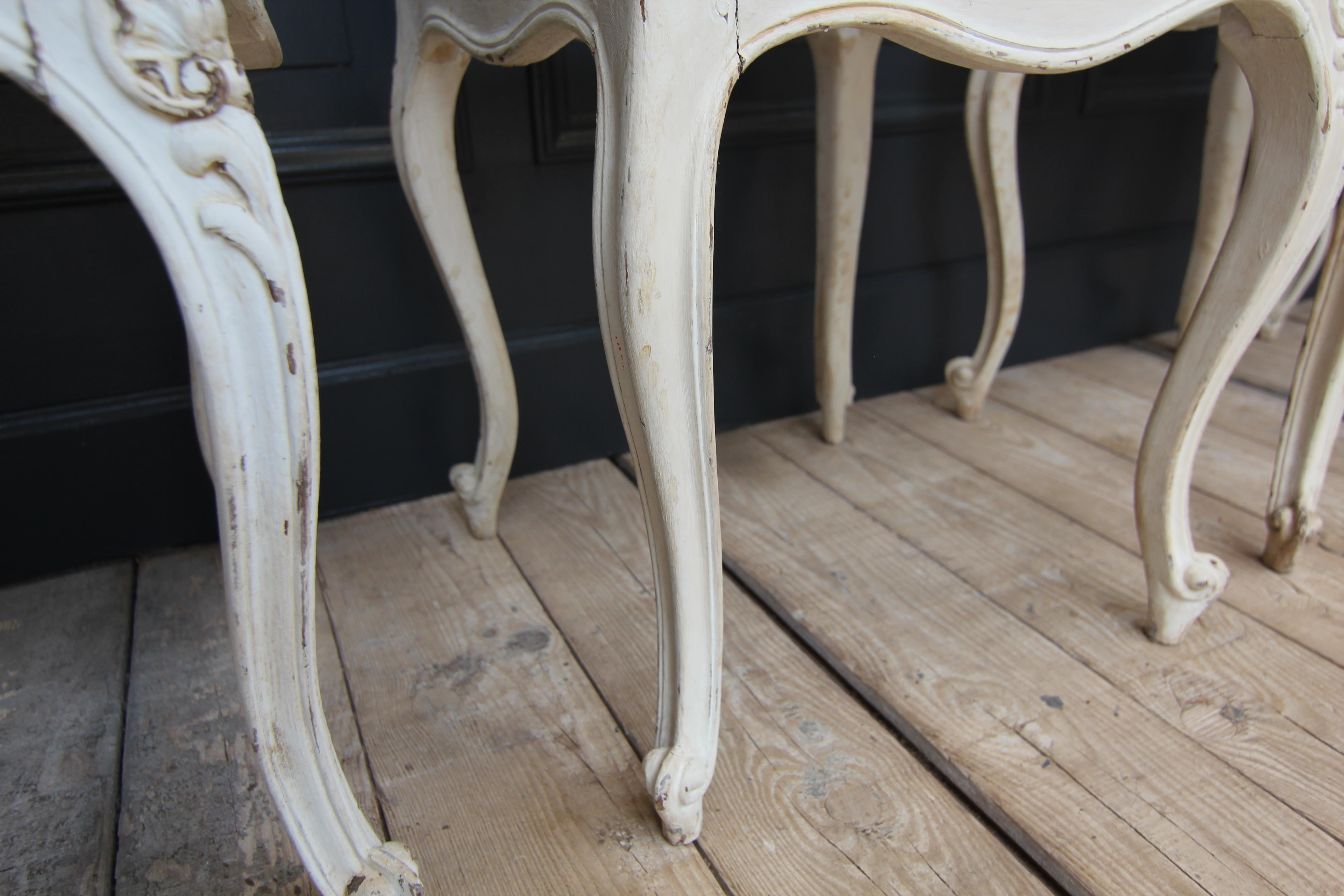 Early 20th Century French Louis XV Chairs in original Paint, Set of 6 5