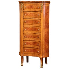 Used Early 20th Century French Louis XV Kidney Shaped Seven-Drawer Chest of Drawers