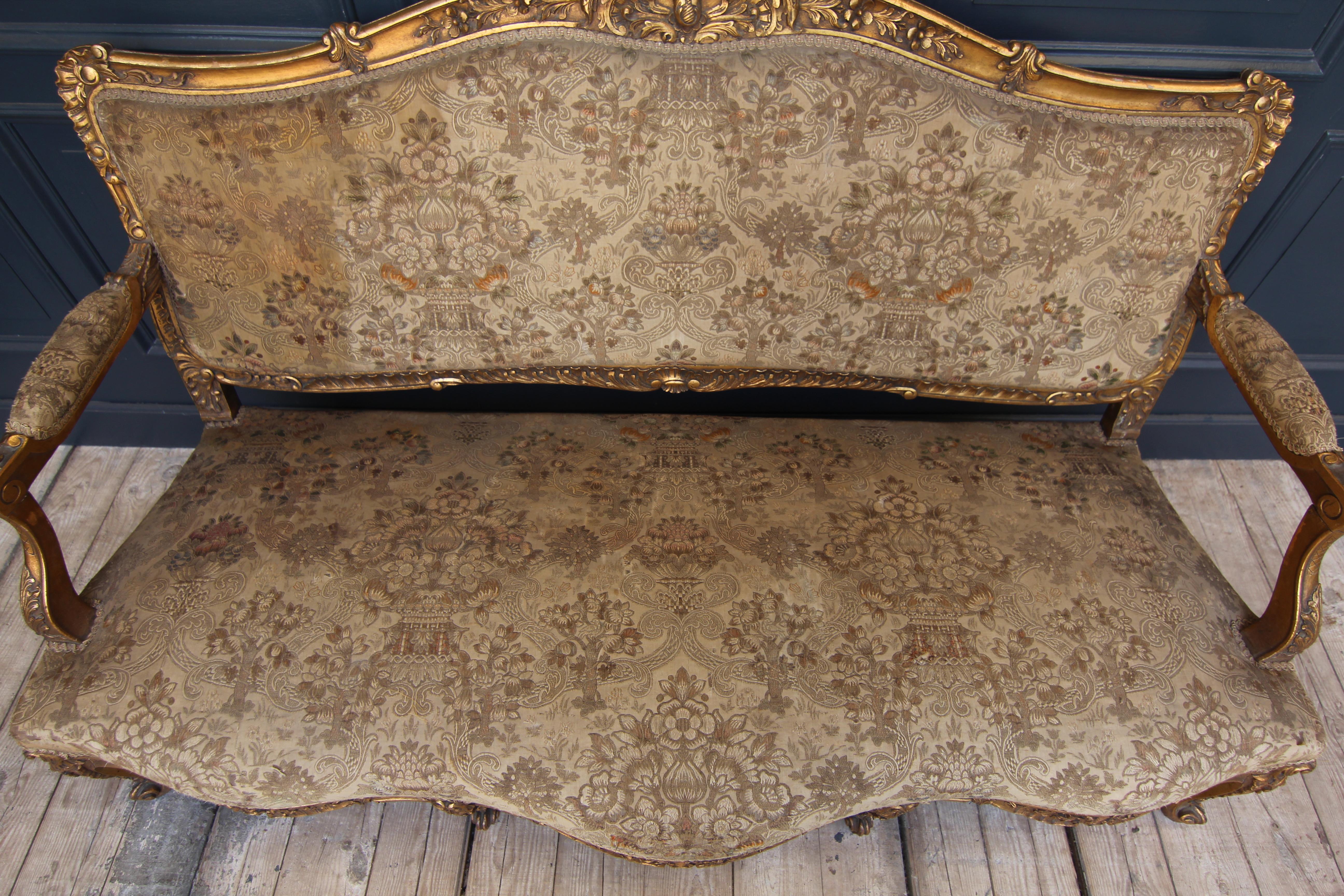 Early 20th Century French Louis XV Style Giltwood and Tapestry Salon Suite 3