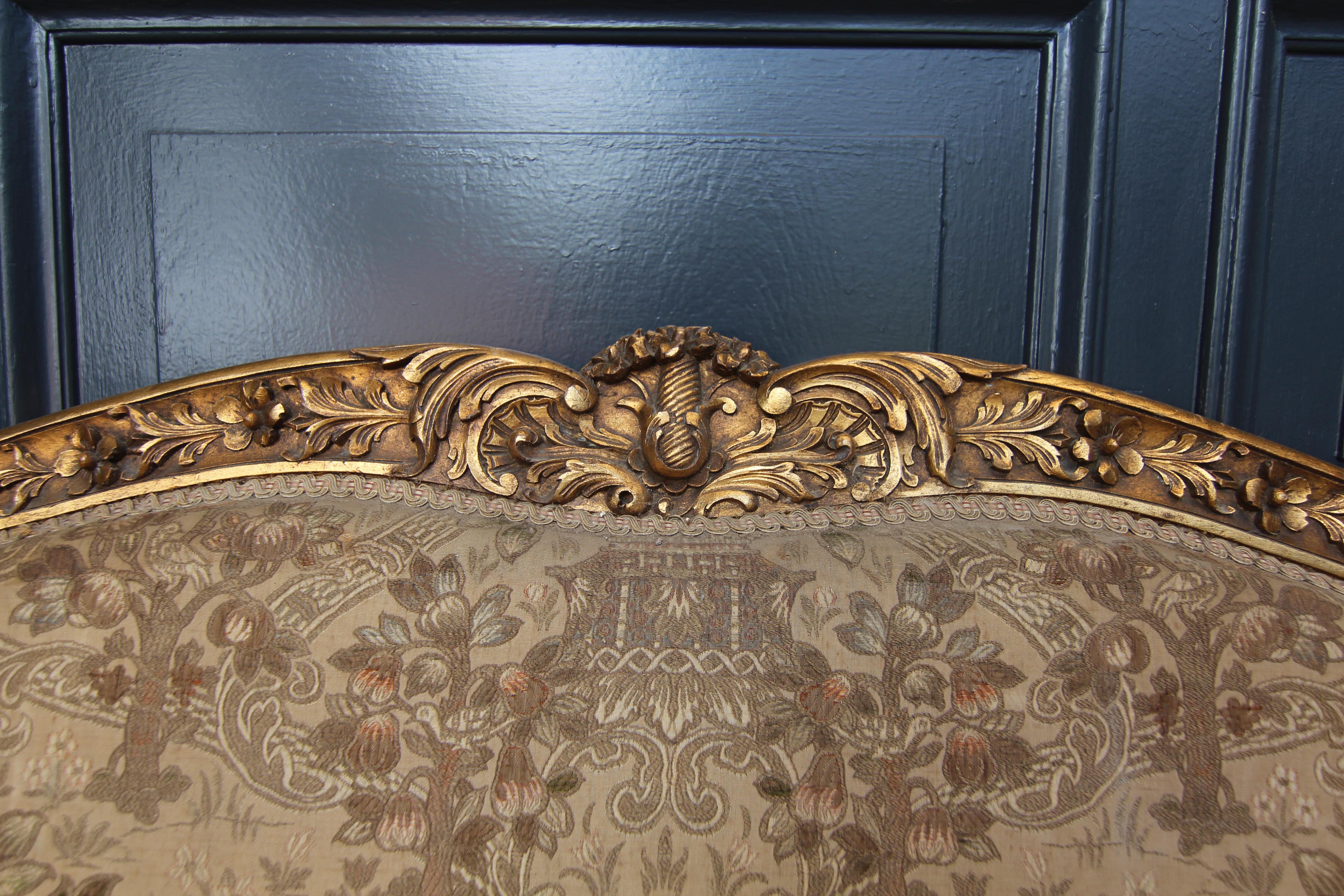 Early 20th Century French Louis XV Style Giltwood and Tapestry Salon Suite 6