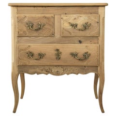 Early 20th Century French Louis XV Style Hand Carved Beechwood Chest, Nightstand