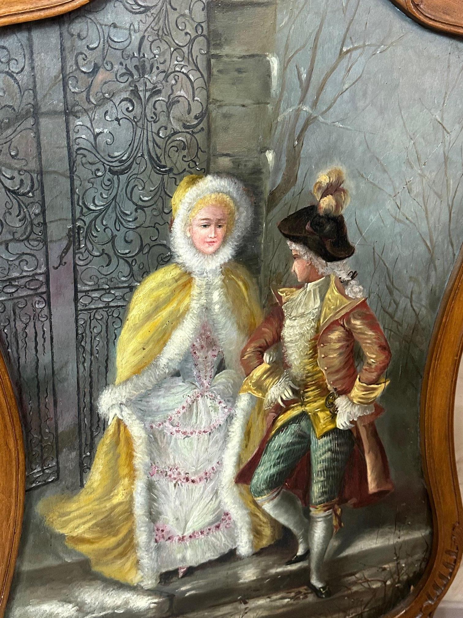 Paravento francese in stile Luigi XV dei primi del Novecento, 1900 in vendita 3