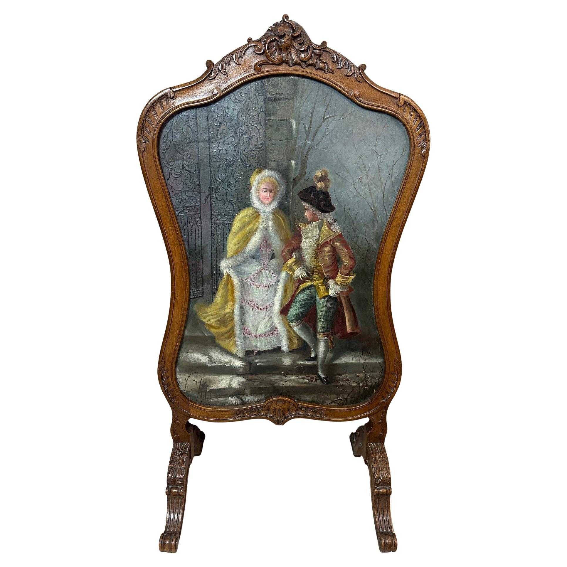 Paravento francese in stile Luigi XV dei primi del Novecento, 1900