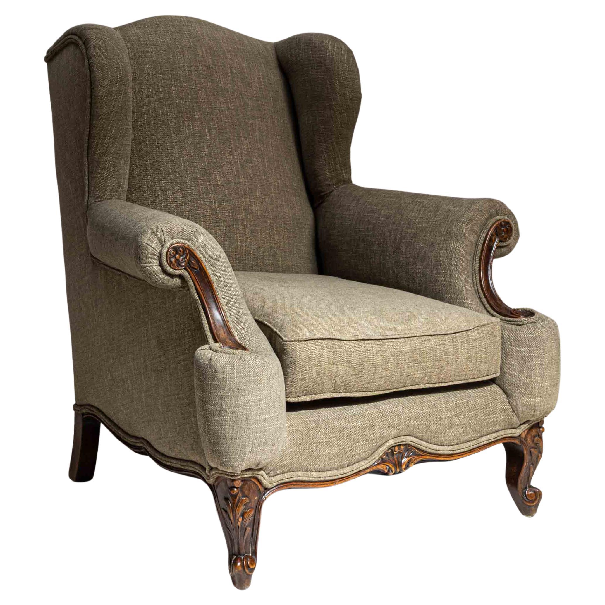 Early 20th Century French Louis XV Style Upholstered Armchair