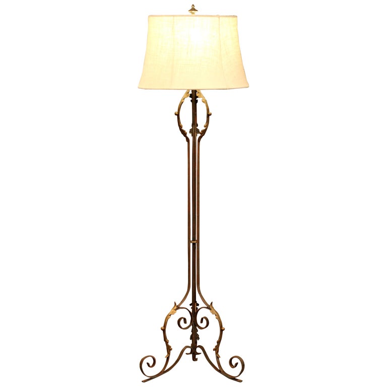 Early 20th Century French Louis Xv Wrought Iron And Gilt Floor Lamp For At 1stdibs French Louis Xv Wrought Iron, Jcpenney Furniture Floor Lamps