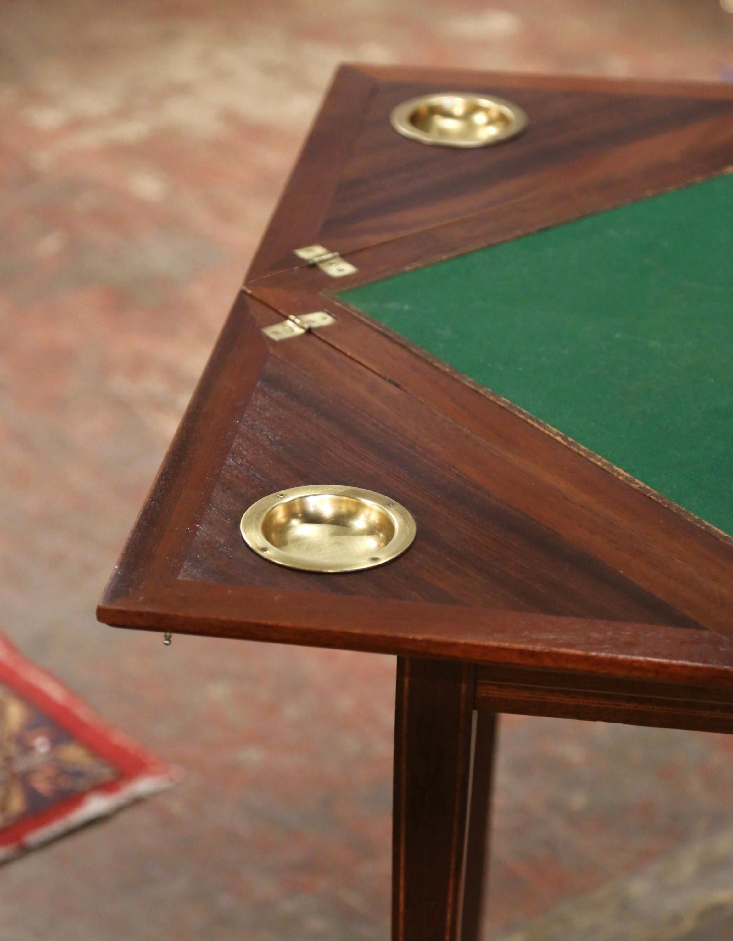 Early 20th Century, French Louis XVI Carved Mahogany Napkin Folding Game Table 1