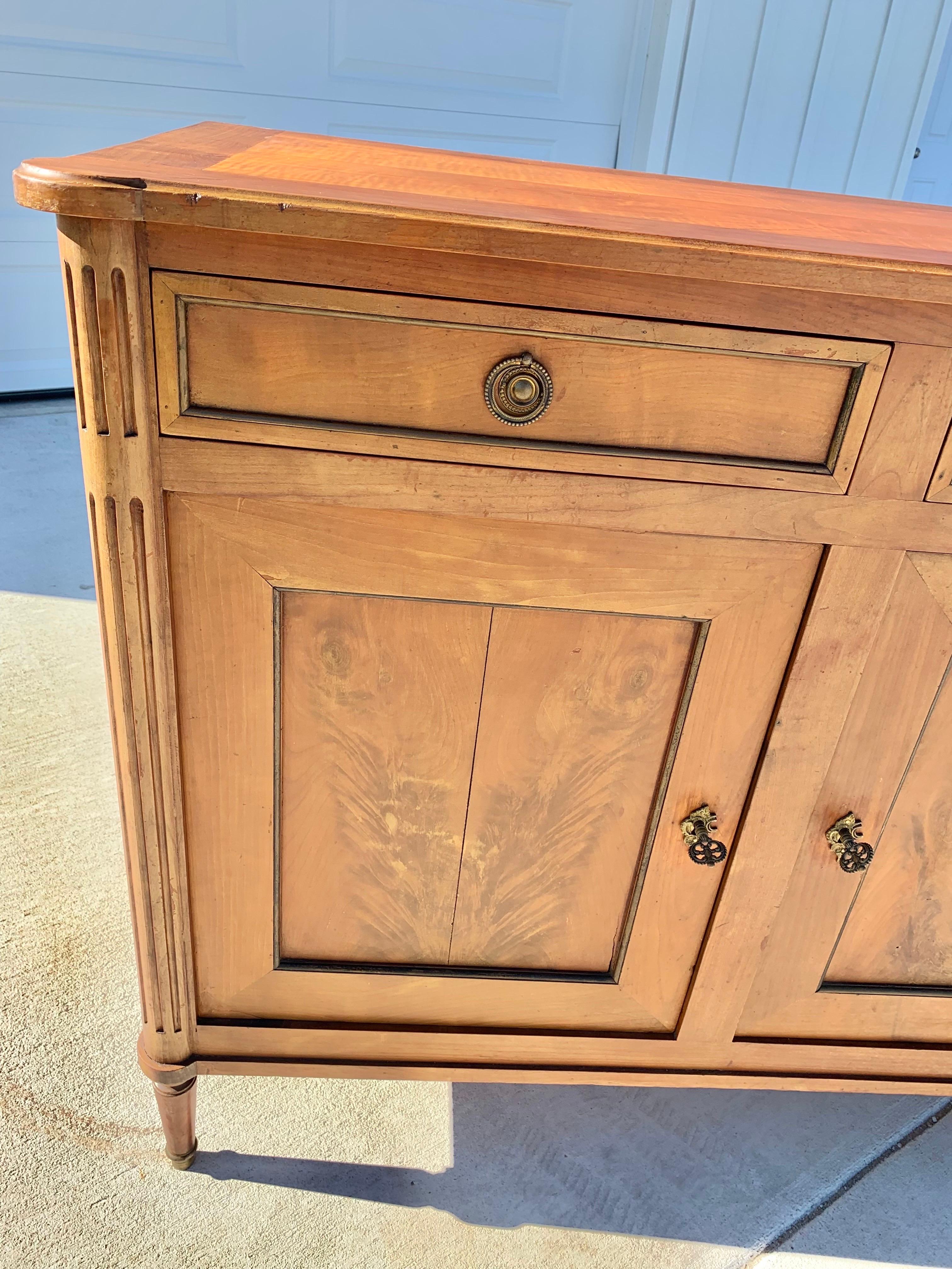 Early 20th Century French Louis XVI Cherrywood Buffet 5