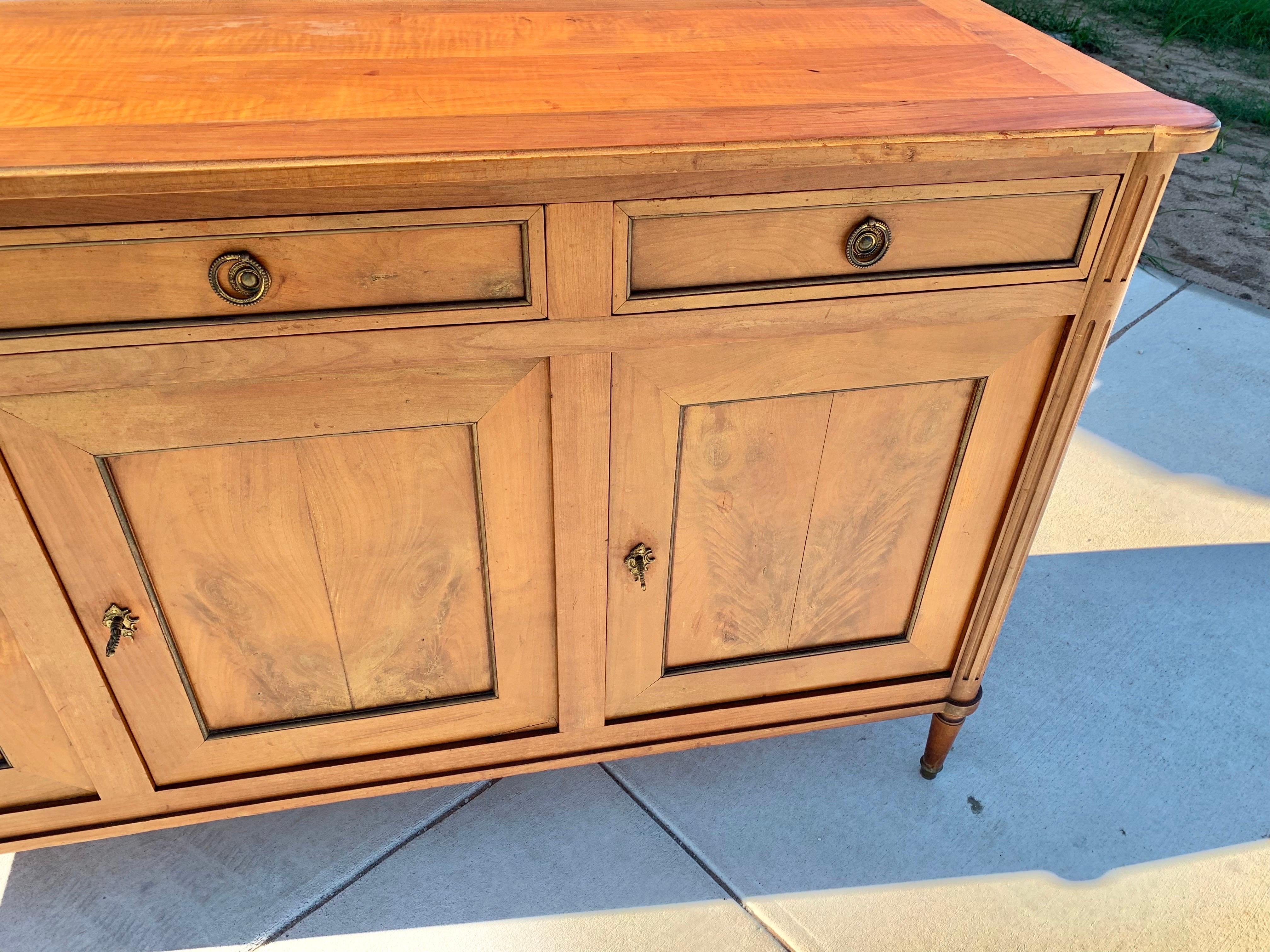 Early 20th Century French Louis XVI Cherrywood Buffet 7