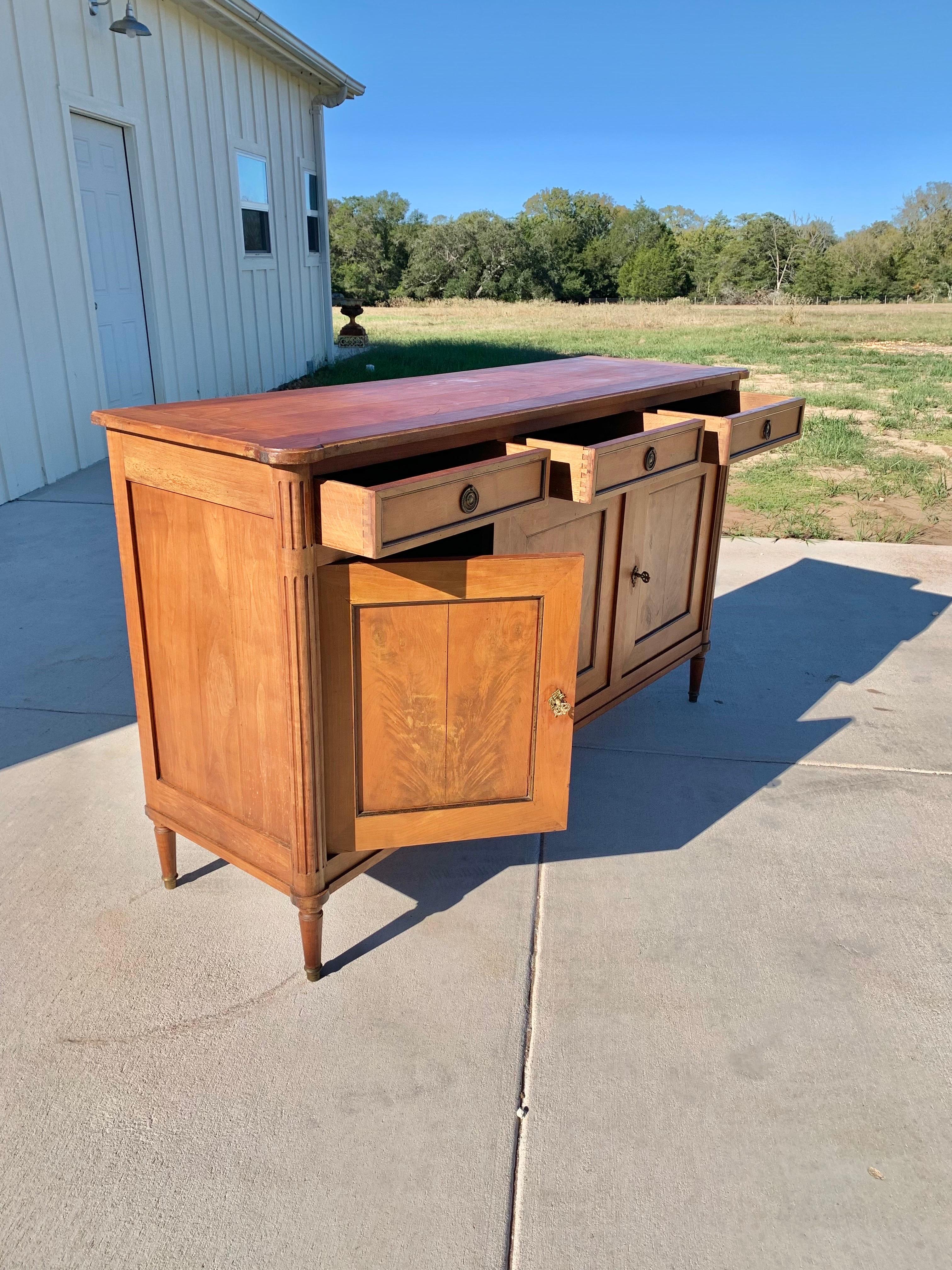 Early 20th Century French Louis XVI Cherrywood Buffet 10