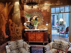 Early 20th Century French Louis XVI Gilt Bronze Mounted Mahogany Credenza