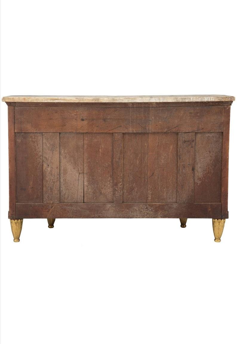 Early 20th Century French Louis XVI Gilt Bronze Mounted Mahogany Credenza For Sale 4