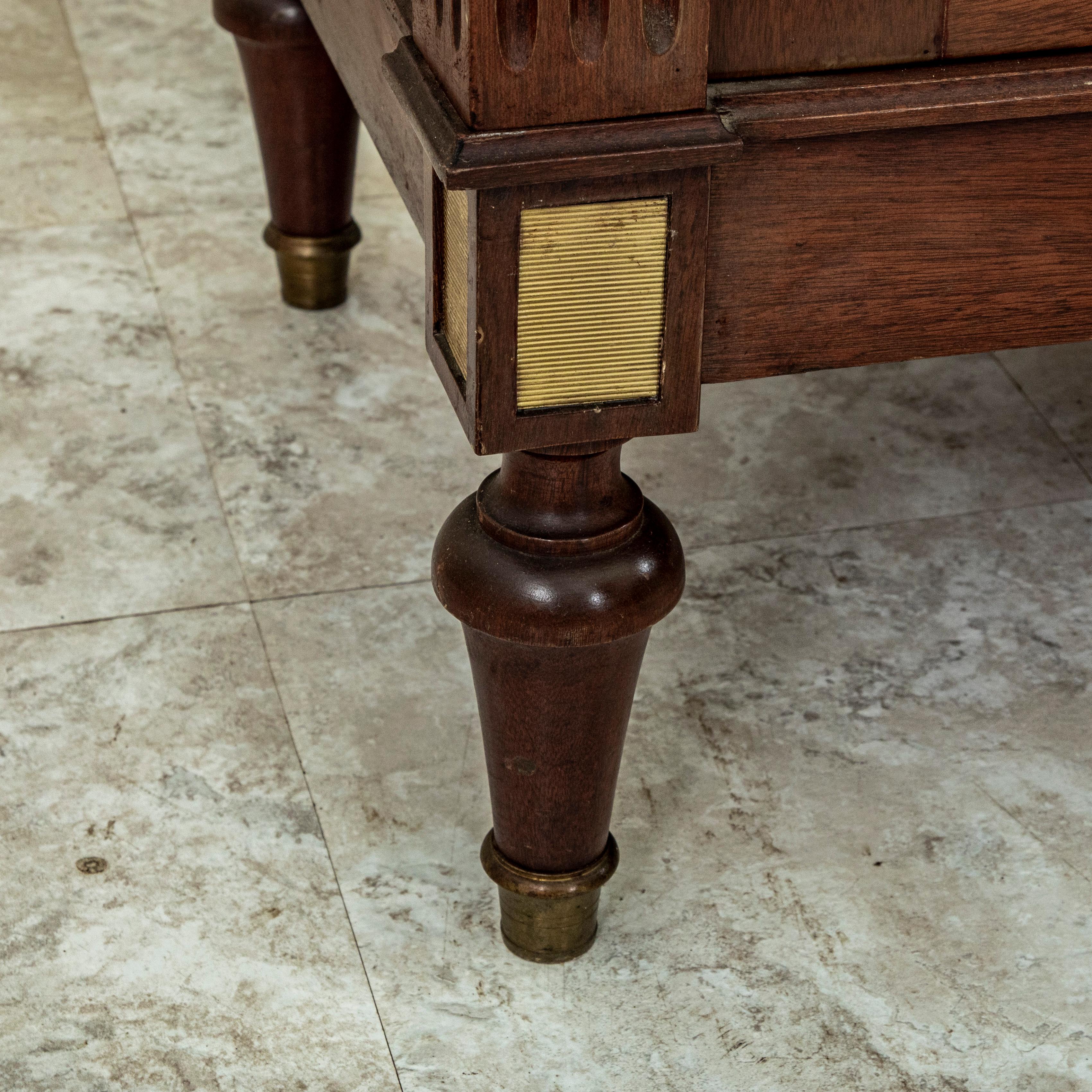 Early 20th Century French Louis XVI Mahogany and Marble Enfilade, Sideboard For Sale 6