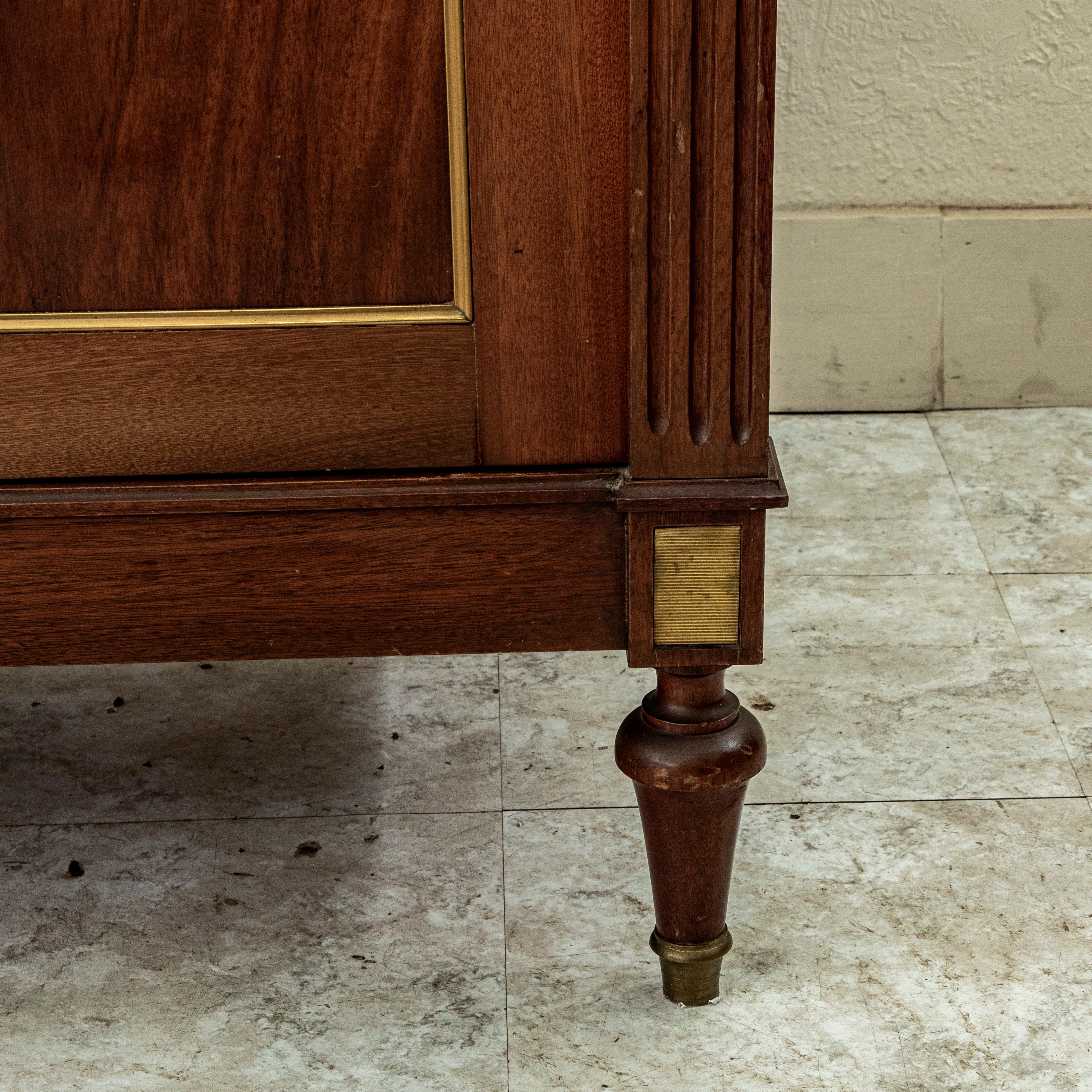 Early 20th Century French Louis XVI Mahogany and Marble Enfilade, Sideboard For Sale 9