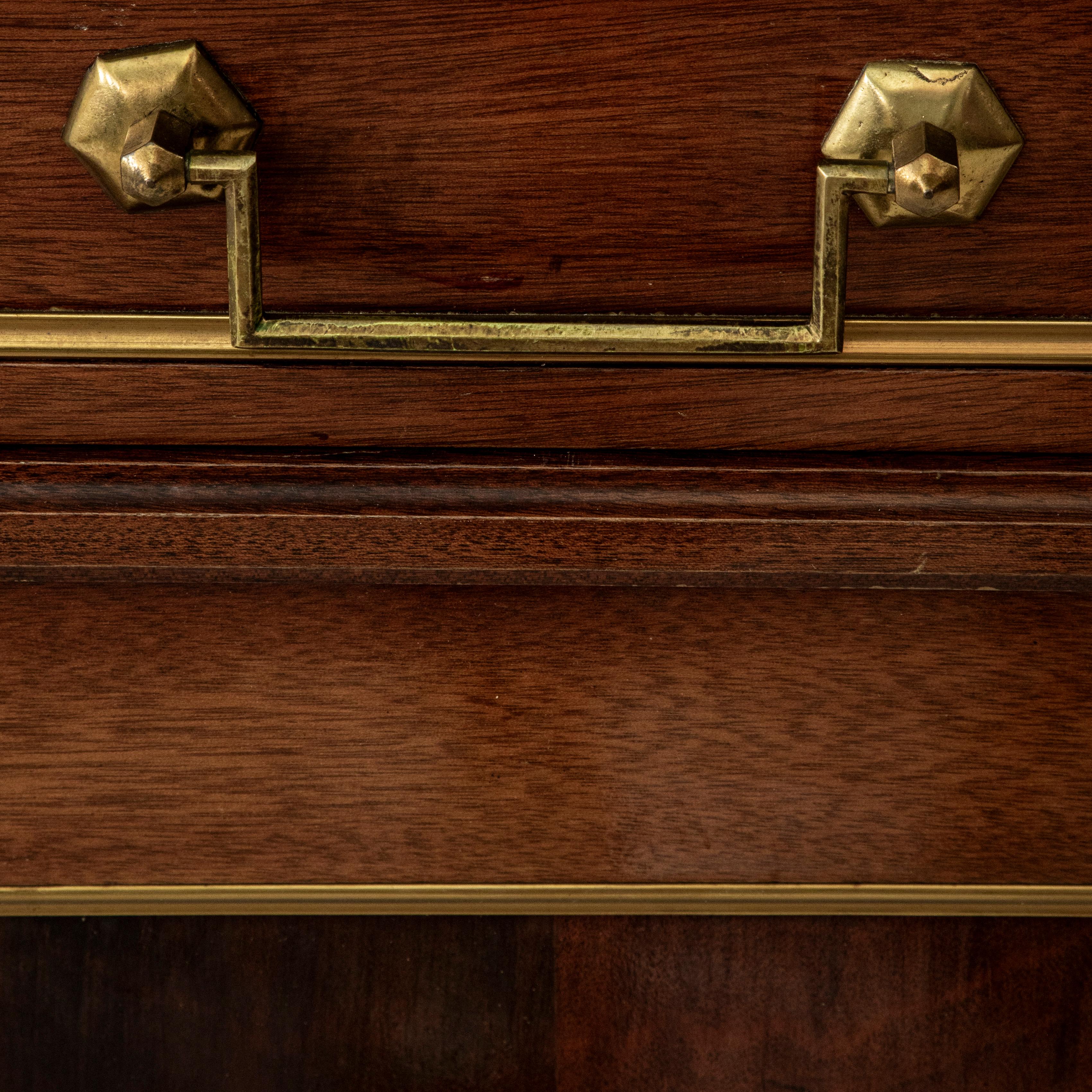 Early 20th Century French Louis XVI Mahogany and Marble Enfilade, Sideboard For Sale 16