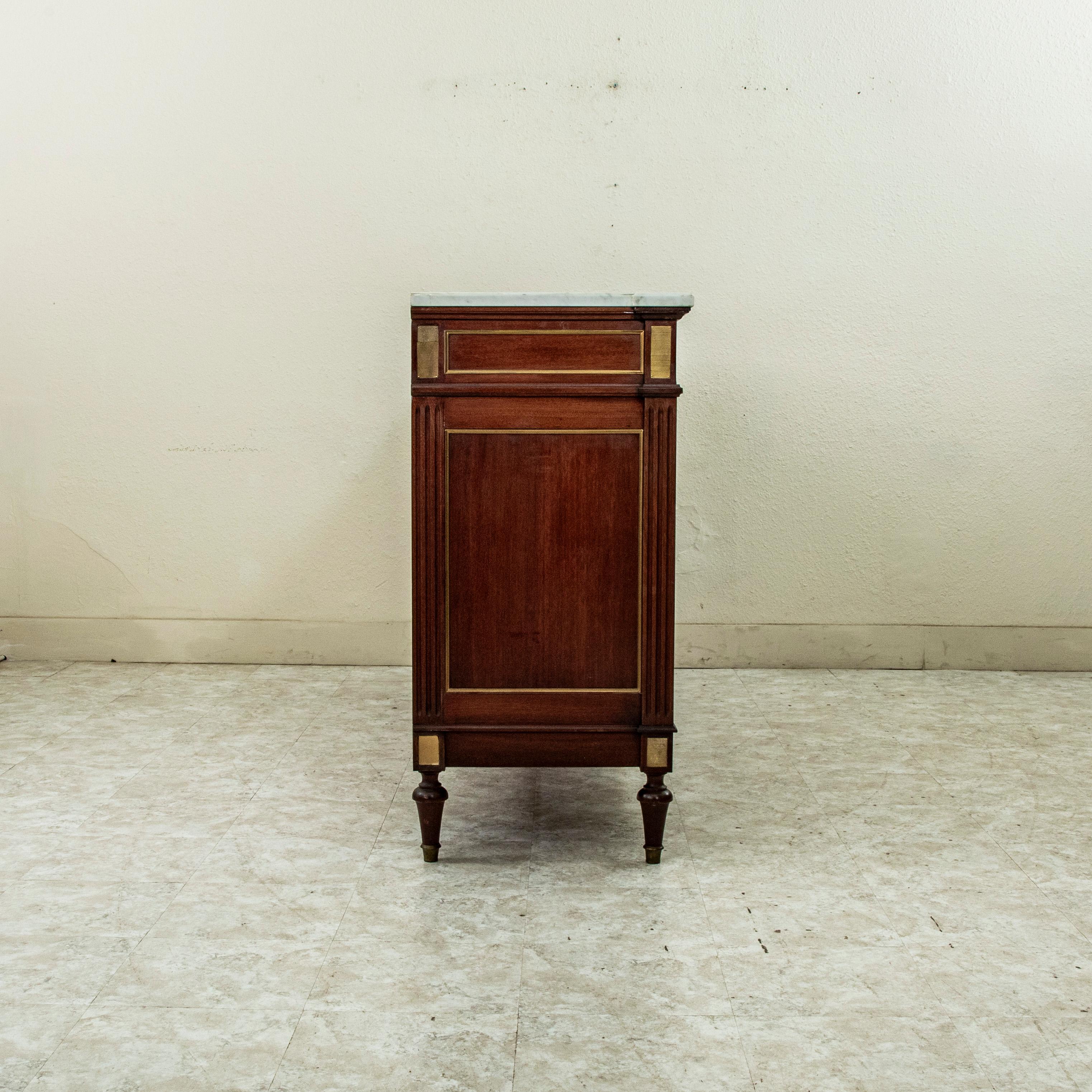 Early 20th Century French Louis XVI Mahogany and Marble Enfilade, Sideboard For Sale 2