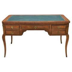 Used Early 20th Century French Louis XVI Mahogany Leather Top Bureau Plat