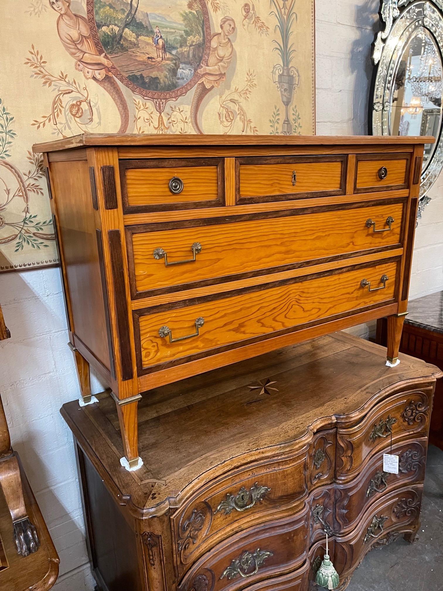 Early 20th Century French Louis XVI Maple Commode 3