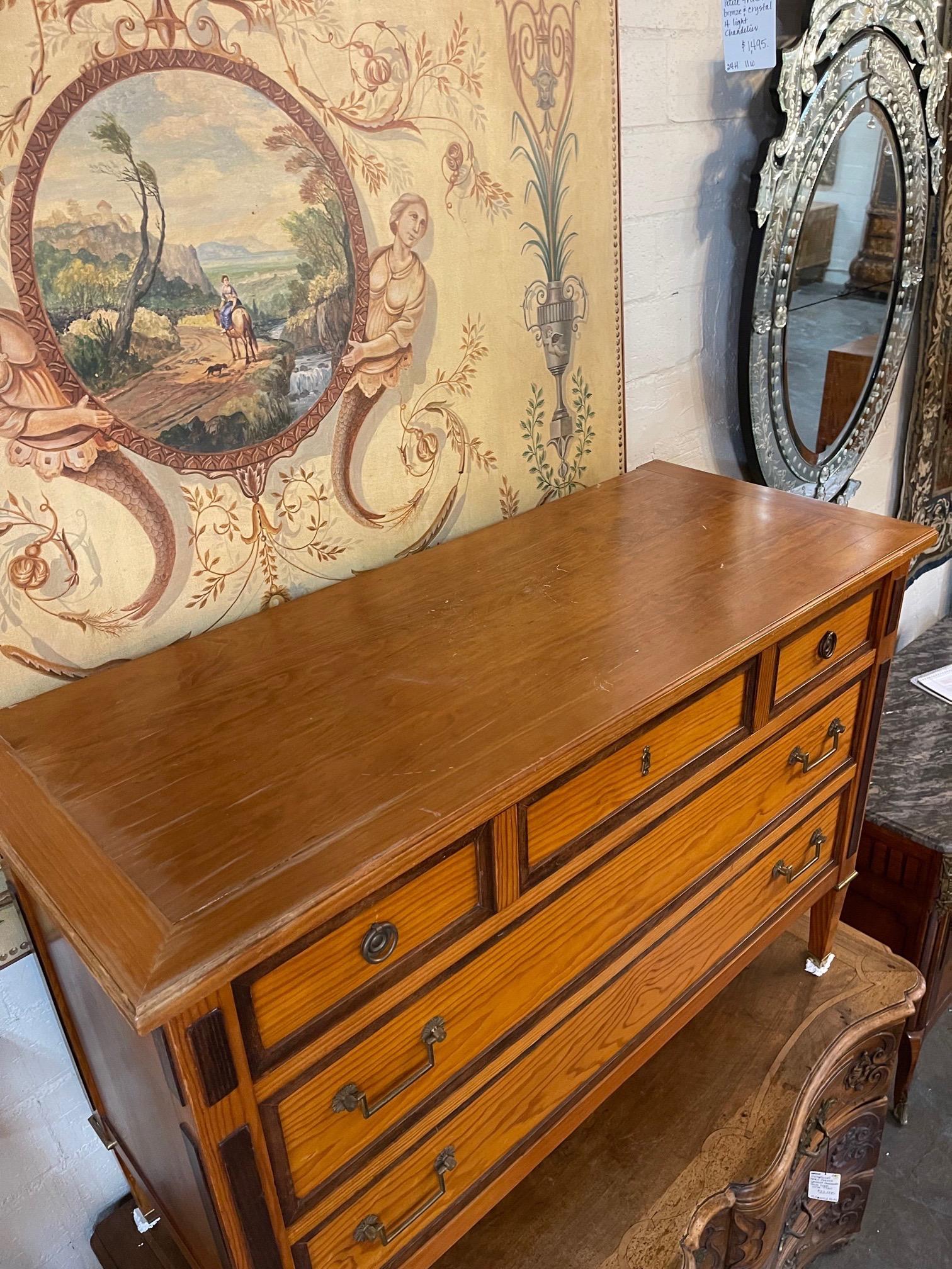 Early 20th Century French Louis XVI Maple Commode 4