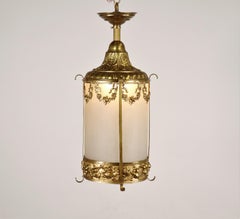 Early 20th Century French Louis XVI Style Gilt Brass Lantern