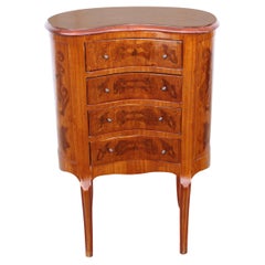 Early 20th Century French Louis XVI Style Kidney Shaped Nightstand