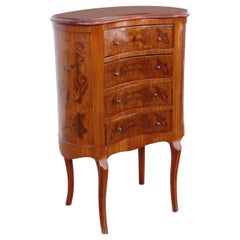 Early 20th Century French Louis XVI Style Kidney Shaped Nightstand 