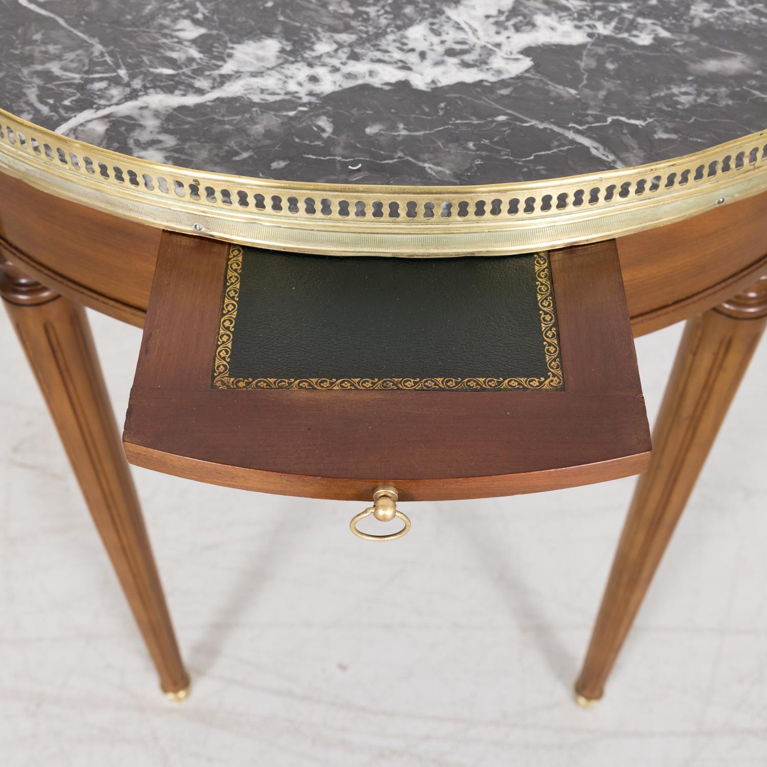 Early 20th Century French Louis XVI Style Mahogany Bouillotte Side Table 11