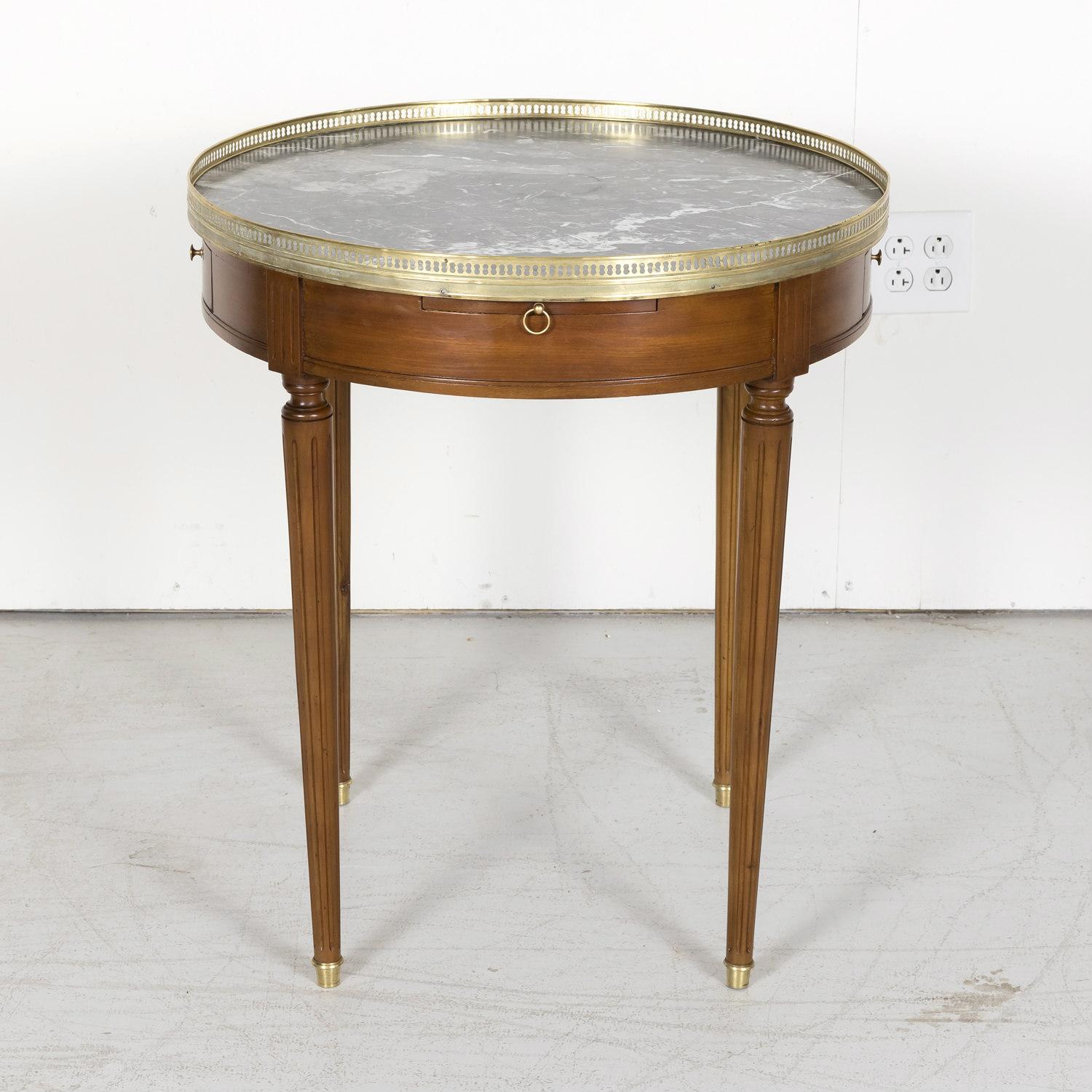 Early 20th Century French Louis XVI Style Mahogany Bouillotte Side Table 2