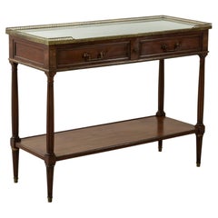 Early 20th Century, French, Louis XVI Style Mahogany Console Table, Marble Top