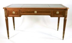 Early 20th Century French Louis XVI Style Mahogany Extendable Bureau Plat Desk