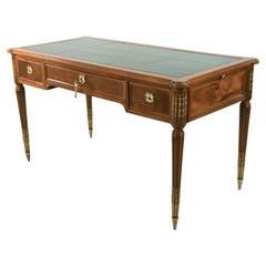 Early 20th Century French Louis XVI Style Mahogany Extendable Bureau Plat Desk