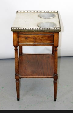 Early 20th Century French Louis XVI Style Rafraîchissoir Table with Marble Top