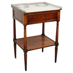 Early 20th Century French Louis XVI Style Rafraîchissoir Table with Marble Top