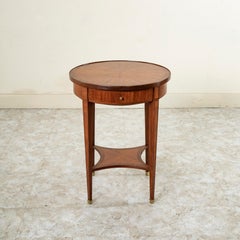 Early 20th Century French Louis XVI Style Rosewood Marquetry Side Table
