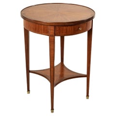 Early 20th Century French Louis XVI Style Rosewood Marquetry Side Table